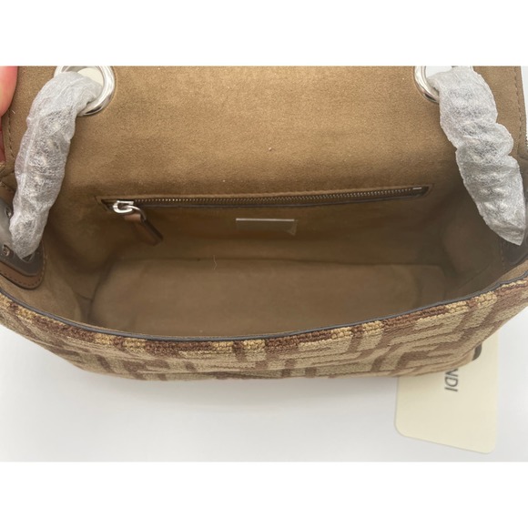 $3100 NEW Fendi Baguette Chain Midi FF jacquard logo fabric bag purse NWT - Picture 14 of 16